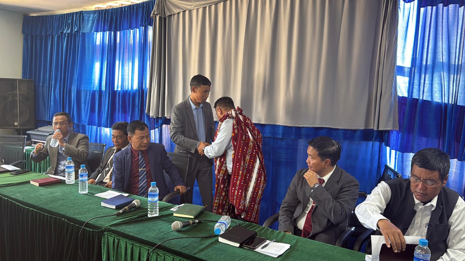 Jacob Thang with members of the Chin community